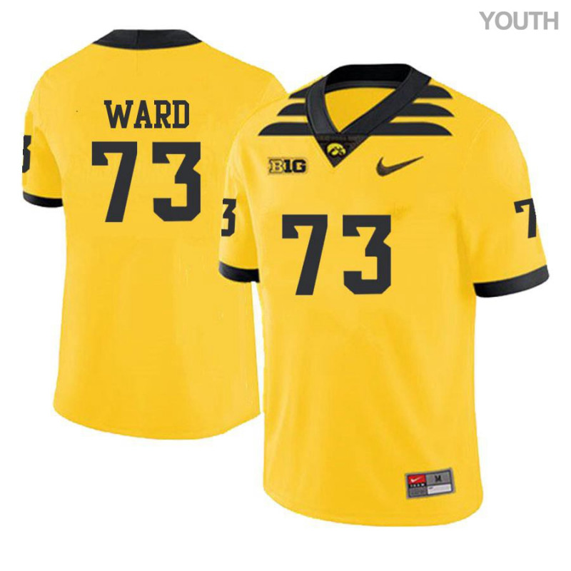 Youth Iowa Hawkeyes NCAA #73 Ryan Ward Yellow Authentic Nike Alumni Stitched College Football Jersey LD34J83ST
